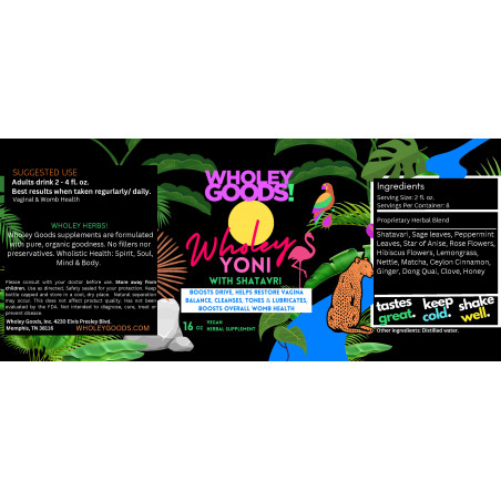 9.25 x 4 label Wholey Yoni