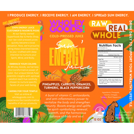 6 x 5  Wholey Goods Colorful Juice Energy
