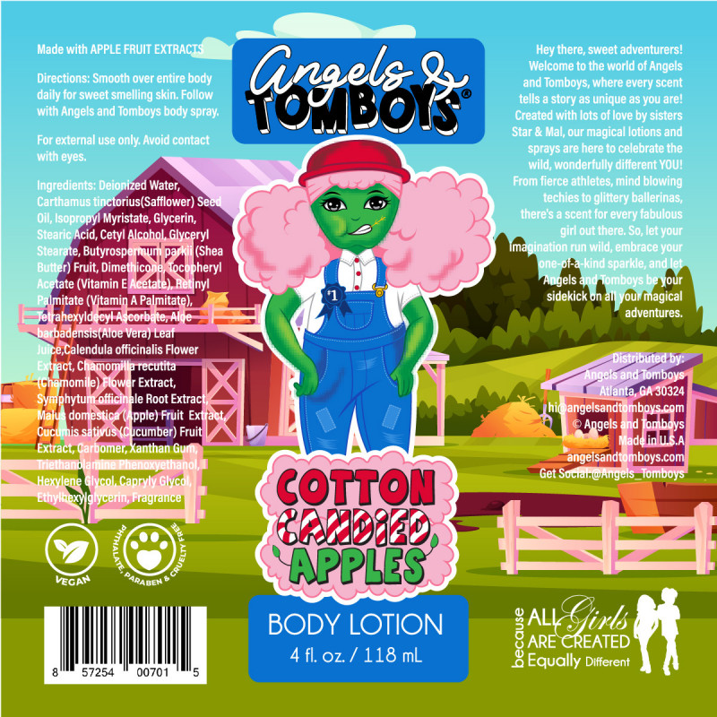 4 x 4 A & T cotton candy apple lotion