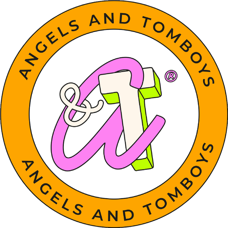 3 INCH ROUND ANGELS & TOMBOYS STICKER