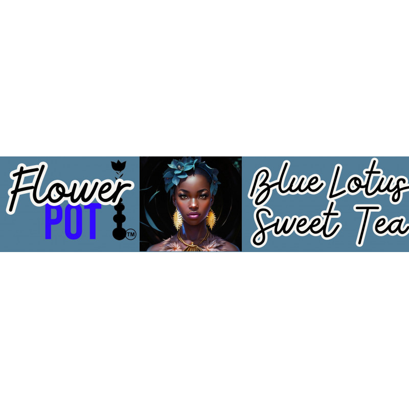 3 x .7 Blue Lotus Tea Neck label